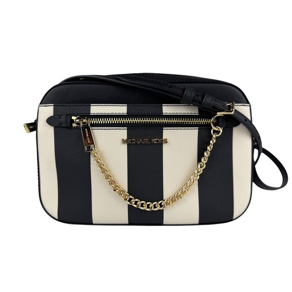 OTHERS Handbags - Michael Kors Shoulder Bag Leather Black Off-White Gold Women's Z4095